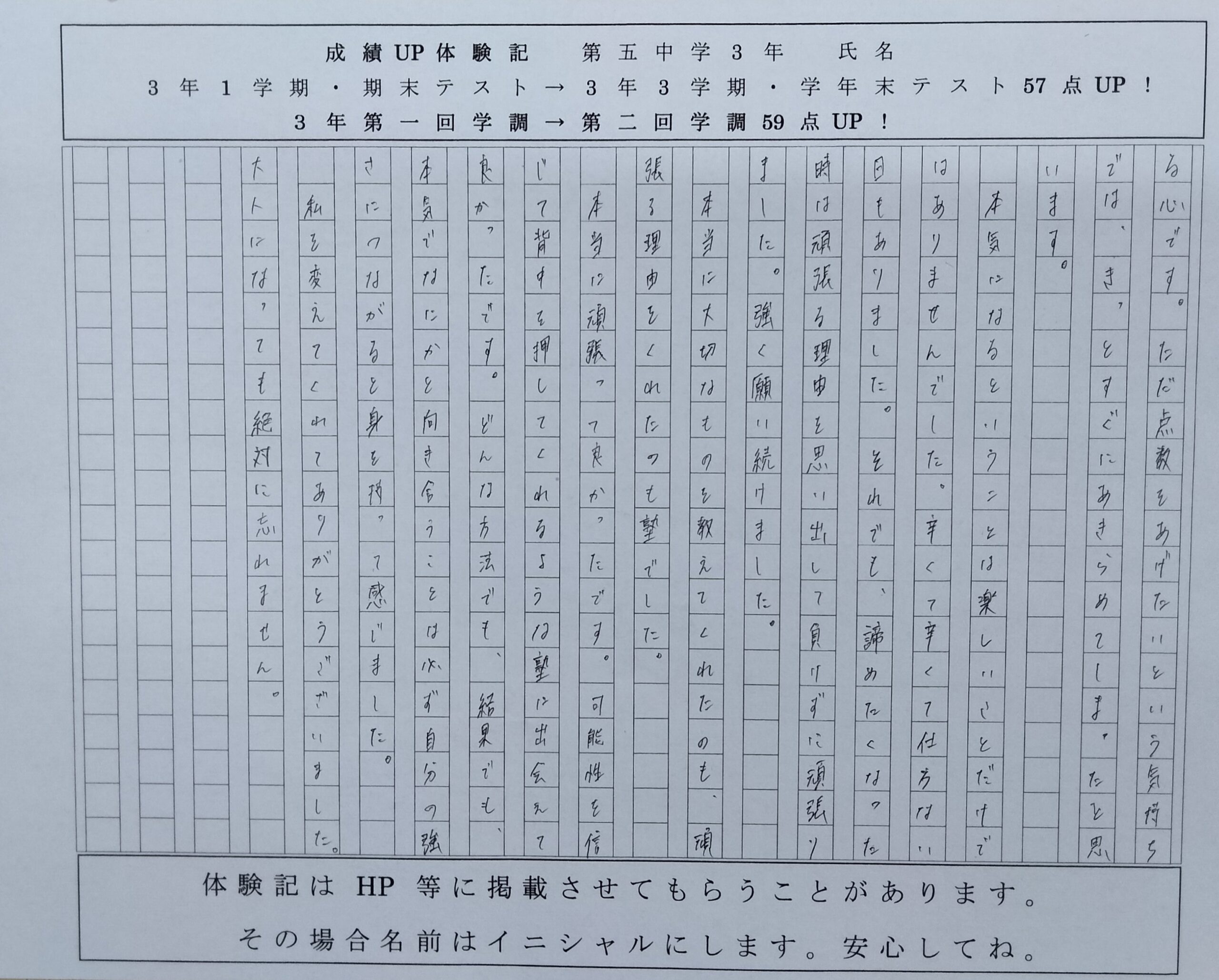 💯私を変えてくれてありがとうございました。大人になっても絶対に忘れません。